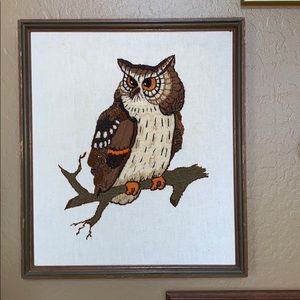 Vintage needlepoint owl 🦉